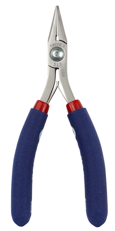Tronex P513 Short-Jaw Chain-Nose Pliers | Smooth Jaws | ESD-Safe Cushion Grips | 5" - Image 6