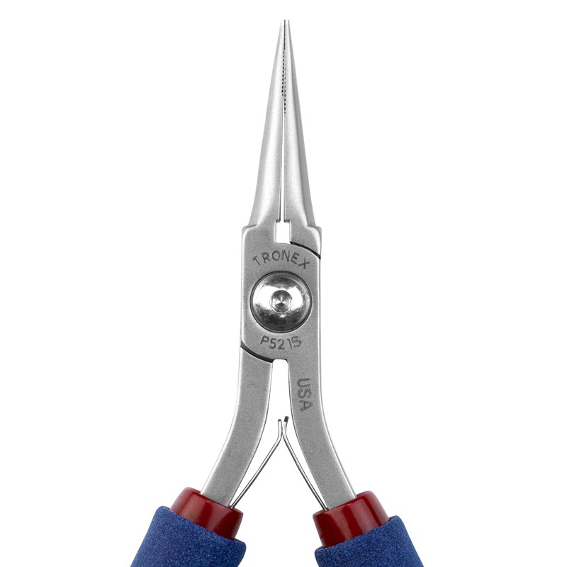 Tronex P721S Needle-Nose Pliers | Long Jaws | Serrated Tips | ESD-Safe Cushion Grips | Long Ergo Handle | 6.4" - Image 4