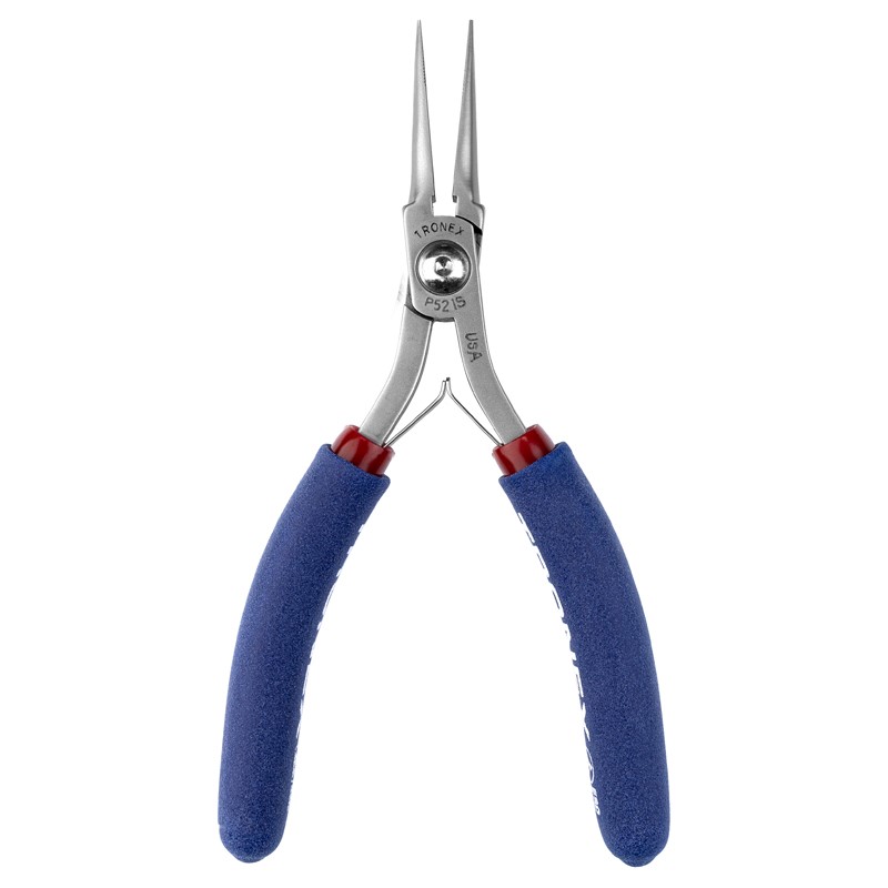 Tronex P521S Needle-Nose Long-Nose Pliers | Smooth Jaw & Serrated Tips | ESD-Safe Cushion Grips | 5.4" - Image 4