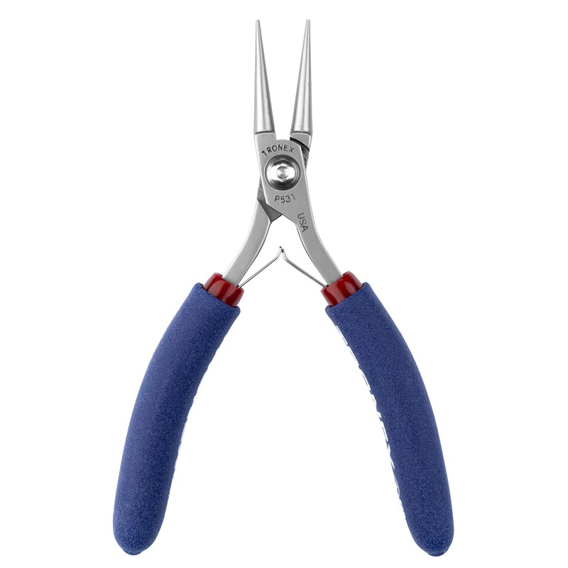 Tronex P531 Round-Nose Pliers | Long Jaws | ESD-Safe Cushion Grips | 5" - Image 8