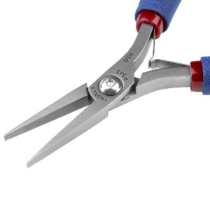 Tronex P743 Long No-Step Flat-Nose Pliers | Smooth Jaws | ESD-Safe Cushion Grips | Long Ergo Handle | 6.4"
