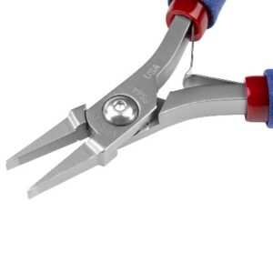 Tronex P744 Short-Nose No-Step Flat-Nose Pliers | Smooth Jaws | ESD-Safe Cushion Grips | Long Ergo Handle | 6"