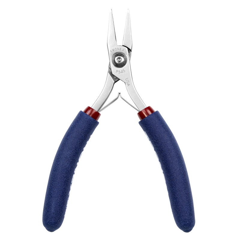 Tronex P545 Short Flat-Nose Pliers | Smooth Jaws | Wide Tip | ESD-Safe Cushion Grips | 5" - Image 7
