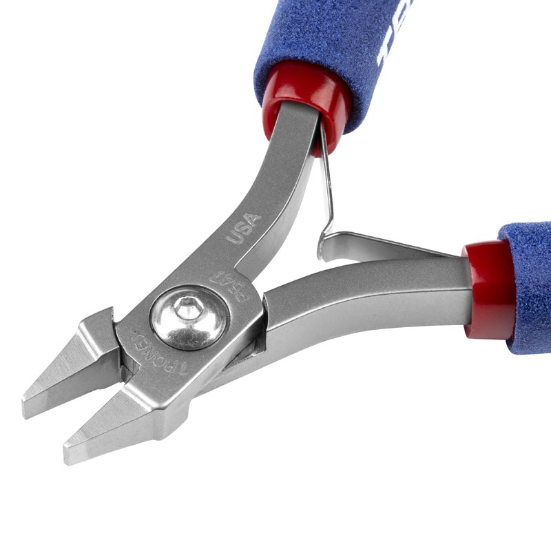 Tronex P547 Flat-Nose Stubby Pliers | Smooth Jaws | ESD-Safe Cushion Grips | 5" - Image 4