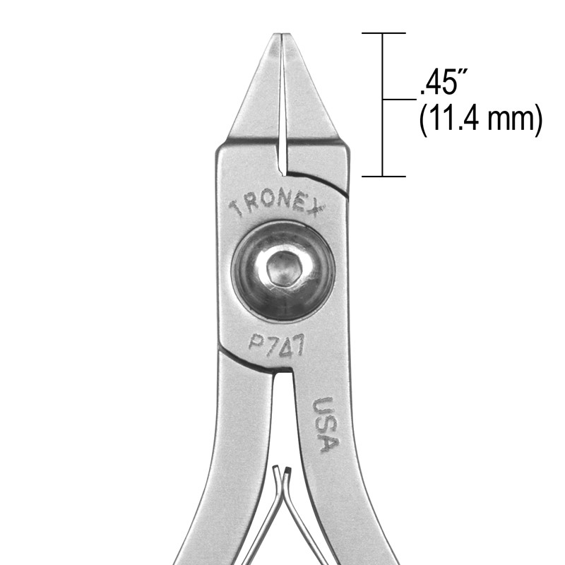 Tronex P547 Flat-Nose Stubby Pliers | Smooth Jaws | ESD-Safe Cushion Grips | 5" - Image 9