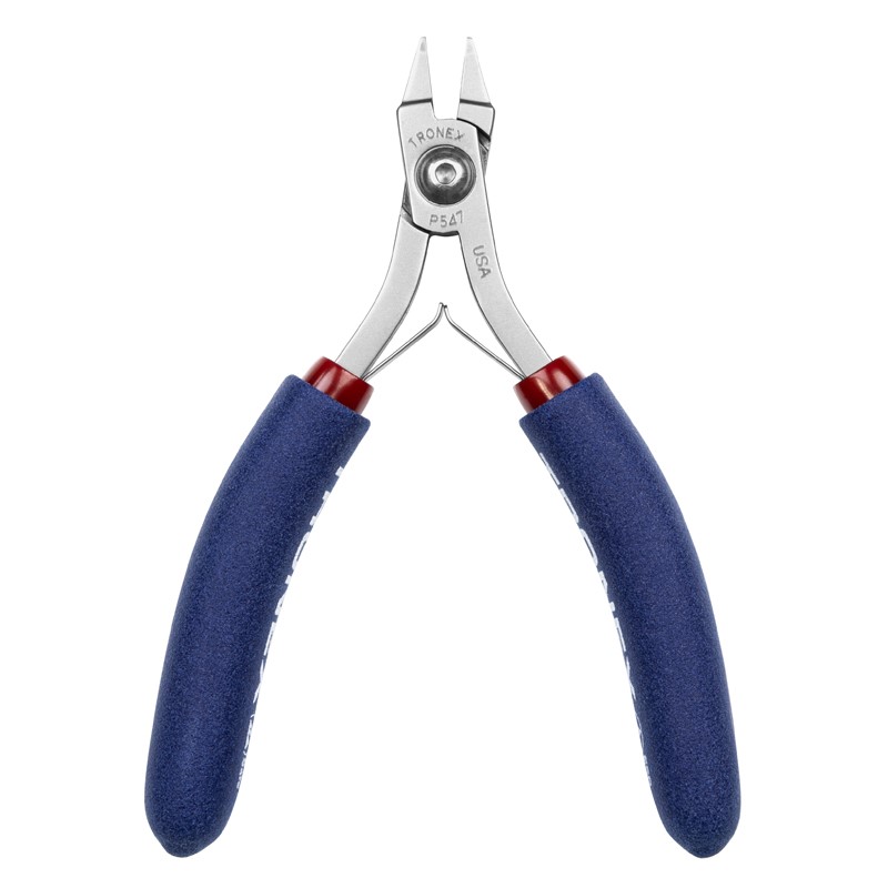Tronex P547 Flat-Nose Stubby Pliers | Smooth Jaws | ESD-Safe Cushion Grips | 5" - Image 7