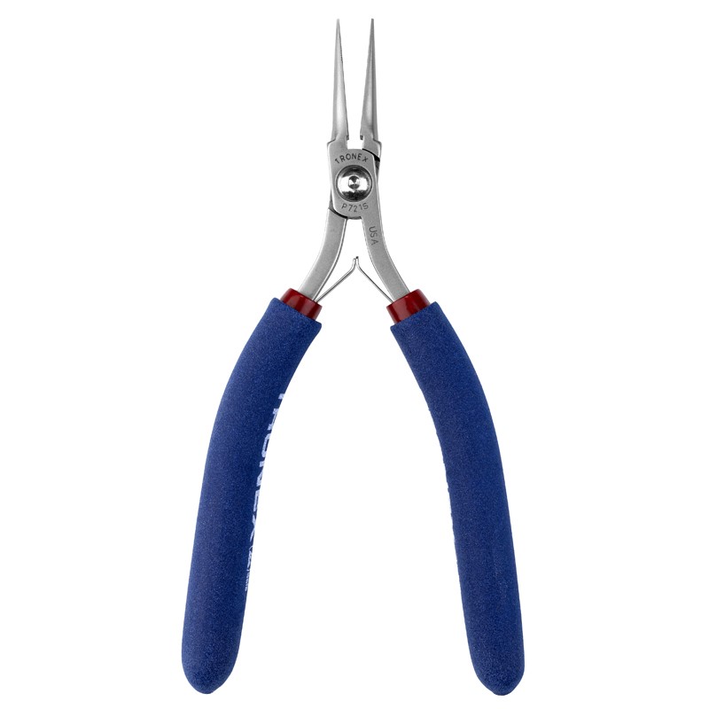 Tronex P721S Needle-Nose Pliers | Long Jaws | Serrated Tips | ESD-Safe Cushion Grips | Long Ergo Handle | 6.4" - Image 7