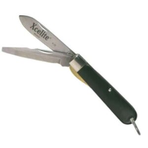 Xcelite (Colonial Knife Co.) K-22 Electrician Pocket Knife | Knife & Screwdriver Blade | Delrin Handle | CLEARANCE