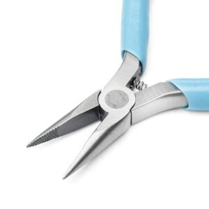 Xcelite L-4 (L4-V) Sub-Miniature Needle-Nose Pliers | Serrated Jaws | ESD-Safe Cushion Grips | 4"