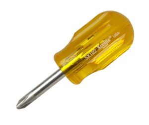 Xcelite SX-102 #2 Stubby Style Phillips Screwdriver | Amber Handle | CLEARANCE