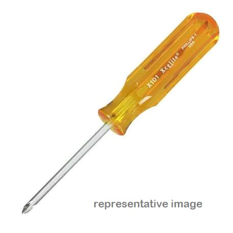 Xcelite X-102 #2 x 8-1/8" Phillips Screwdriver | 4" Round Blade | Amber Handle | CLEARANCE