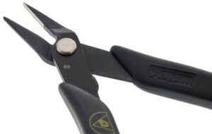 Xuron 485S-AS Long-Nose Pliers | ESD-Safe | Serrated Jaws | Electronic, Electrical & Telecomm | 5"