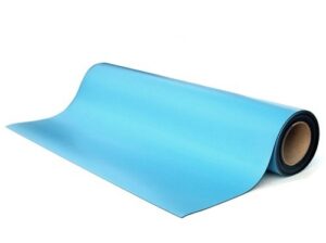 Transforming Technologies MT4548-B ESD 2-Layer Rubber/Conductive Table Mat | 48" x 50' x .080" | Roll | NASA Light Blue