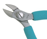 Erem #160E 5-1/4 Oval Head Semi Flush Precision Diagonal  - Turquoise-Green Durable Plastic Handles