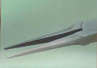 Excelta #5 (5I) 5-1/2 Thin Needle-Nose Pliers | Serrated Jaws | Light Blue Cushion Grips | NOS