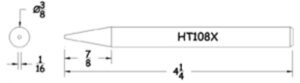 Hexacon HT108X Soldering Tip | 3/8 | Conical | for P155/155H & P115/115H Irons