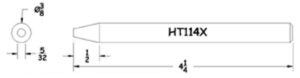 Hexacon HT114X Soldering Tip | 3/8 | Blunt-Conical | for P155, 155H, P115 & 115H Irons
