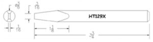 Hexacon HT129X Soldering Tip | 3/8 | Semi-Chisel | for P115 & P155 Irons