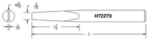 Hexacon HT227X Soldering Tip  | 5/16 Semi-Chisel  | for P35 and 35H Irons