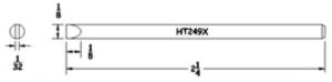 Hexacon HT249X Soldering Tip |  1/8 Full Chisel | for 21A, 25S , P25 & 25H Irons