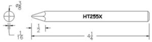 Hexacon HT255X Soldering Tip  | 3/8 | Pyramid | for P155, P115, 115H & 155H Irons