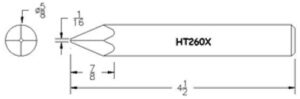 Hexacon HT260X Soldering Tip  |  5/8 Pyramid | for P200, P250 & 200H Irons