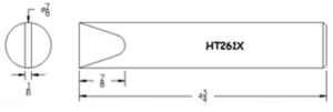 Hexacon HT261X Soldering Tip | 7/8 Full-Chisel | for P300 & 300H Iron