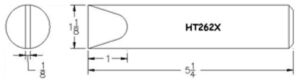 Hexacon HT262X Soldering Tip  | 1-1/8 Full-Chisel |  for P550 Iron