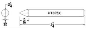 Hexacon HT325X Soldering Tip  | 1/4 Pyramid    (for 23A, 24S & 24H Irons)