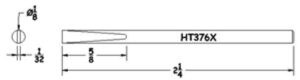 Hexacon HT376X Soldering Tip  |  1/8 Full Chisel | for 21A, 25S , P25 & 25H Irons