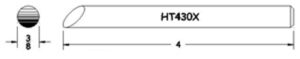 Hexacon HT430X Soldering Tip  |  3/8 45° Beveled | for P155, P115, 115H & 155H Irons