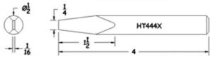 Hexacon HT163X Soldering Tip | 1/2 | Semi-Chisel | for 151H, P151, P152 & P212 Irons