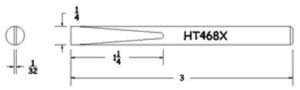 Hexacon HT468X Soldering Tip  | 1/4 Full-Chisel | for P30, P34, 30H & 34H