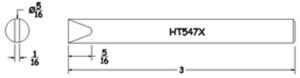 Hexacon HT547X Soldering Tip  |  5/16 Full-Chisel  | for P35 and 35H Irons