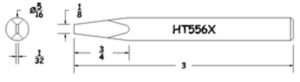 Hexacon HT556X Soldering Tip  |  5/16 Semi-Chisel | for P35 and 35H Irons