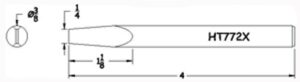 Hexacon HT772X Soldering Tip  |   3/8 Semi-Chisel  |  for P155, P115, 115H & 155H Irons