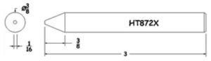 Hexacon HT872X Soldering Tip  |  3/8 Sharp-Conical |  for P155, P115, 115H & 155H Irons