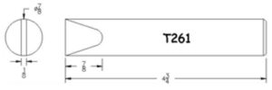 Hexacon T261 Soldering Tip | 7/8 Full-Chisel | Solid-Copper Plug-Style  | For SI-P300 & 300H Irons