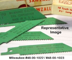 Milwaukee Tool 48-00-1022 Wood-Cutting Sawzall Blades; 6 TPI; 6" L; 5/Pk; Green Color
