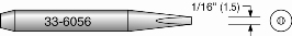 Plato 33-6056 Screwdriver Soldering Tip; 1/16; Equivalent to Pace 1121-0414