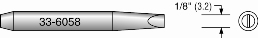 Plato 33-6058 Chisel Soldering Tip; 1/8; Equivalent to Pace 1121-0337 | CLEARANCE