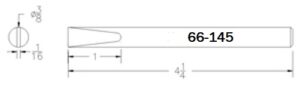 Plato 66-145 Chisel Soldering Tip; 3/8; Equivalent to Hexacon HT151 | CLEARANCE
