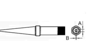 Plato C-4223-6 1/32 600° Long Conical Soldering Tip / Equivalent to Weller PTO6 CLEARANCE