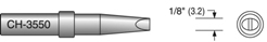 Plato CH-3550 Chisel Soldering Tip | 1/8 | Equivalent to  Hexacon J101X