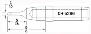 Plato CH-5286 1/16 Turned Down Bevel Soldering Tip / Equivalant to Hexacon J203