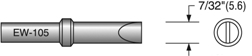Plato EW-105 Chisel Soldering Tip |  7/32 |  Equivalent to Weller 3/32 Soldering Tips | CLEARANCE