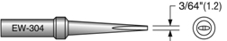Plato EW-304 Screwdriver Soldering Tip; 3/64; Equivalent to Weller ETK