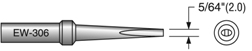Plato EW-306 Screwdriver Soldering Tip; 5/64 ; Equivalent Weller ETL