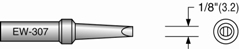 Plato EW-307 Chisel Soldering Tip; 1/8 ; Equivalent to Weller ETC