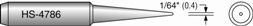 Plato HS-4786 Long-Conical Soldering Tip; 1/64; Equivalent to Hakko T18-BL (900M-T-LB) | CLEARANCE